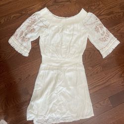 White Dress With Gold Detailing- Like New
