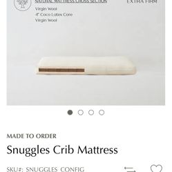Organic cotton crib mattress 
