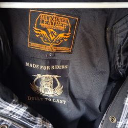 Flannel  Type Riders Jacket For Bikers W/ Pads
