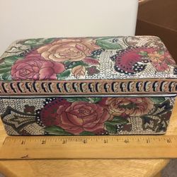 Ceramic Flowered Trinket Box