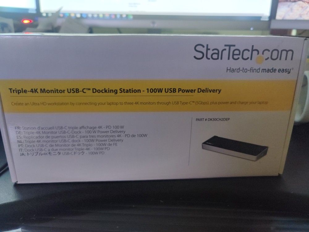 StarTech Triple-4K Monitor USB-C Docking Station - 100W USB Power Delivery