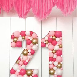 Moasaic Ballon Numbers And Letters 