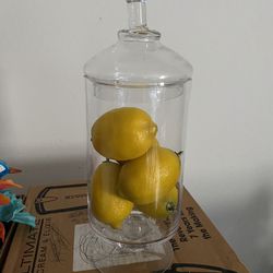 Decanter With Faux Lemons