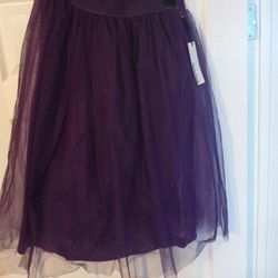 Haute Monde Purple Tulle Skirt 