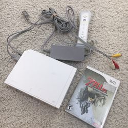 Wii Console With Zelda Video Game Lot Nintendo