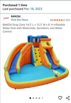 Banzai backyard inflatable slide/pool