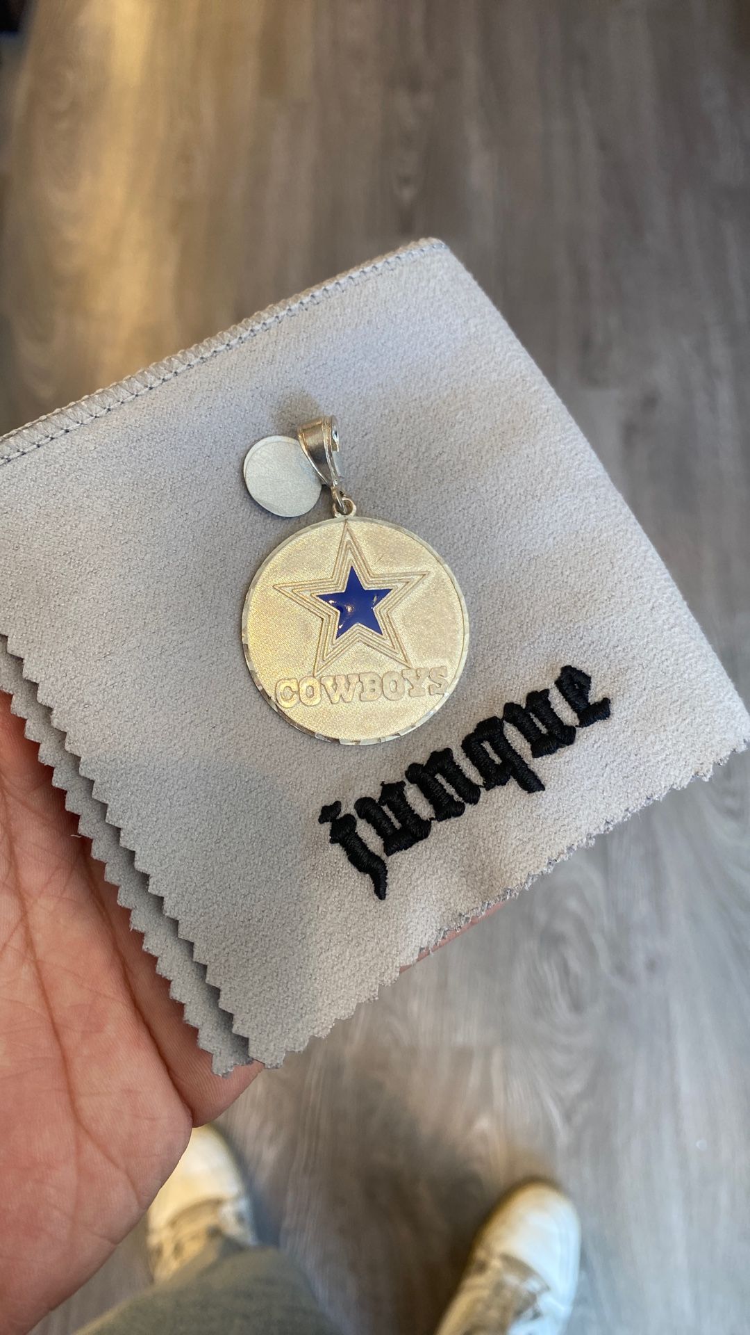 .925 Sterling Silver Dallas Cowboys Pendant NFL Football