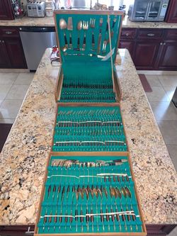 Vintage Kee Teck Jewelry Bangkok Thailand 144 piece Flatware Service for 12