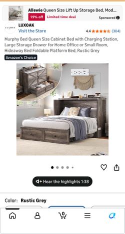 Queen Murphy Bed and Dresser