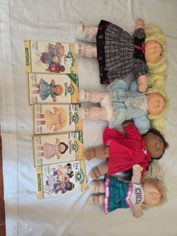 4 Cabbage Patch Dolls 5 Butterick Patterns Clothes