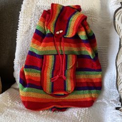 Woven Backpack Made In Mexico For Kids Or Adults
