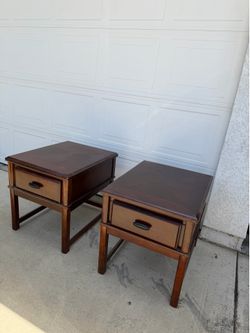 Matching Solid Wood End Tables