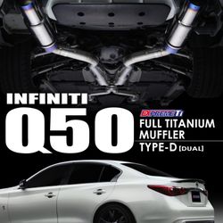 Tomei Type D Dual Exhaust Q50 & Q60 Infiniti 