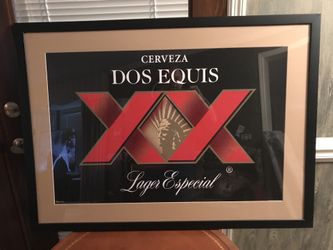 DOS EQUIS XX MATTED FRAMED PRINT. 42 INCH X 30 INCH 🎁🎁🎅🏻🎅🏻🎅🏻 MAKES A GREAT CHRISTMAS GIFT 🎁 FOR THAT SPECIAL GUY WHO LOVES CERVEZA🍺🍺🍺