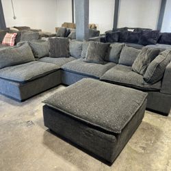 5-Piece Sectional Gray Cloud 