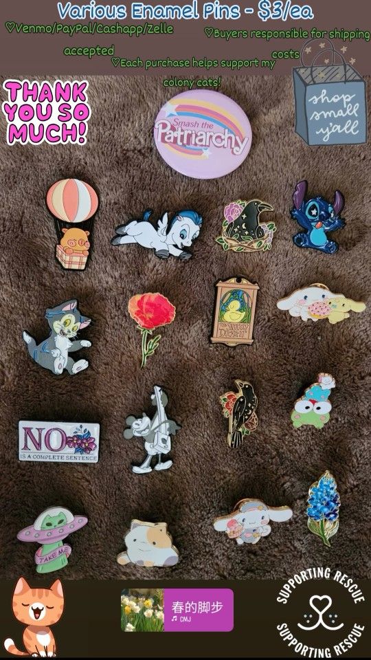 Various Enamel Pins