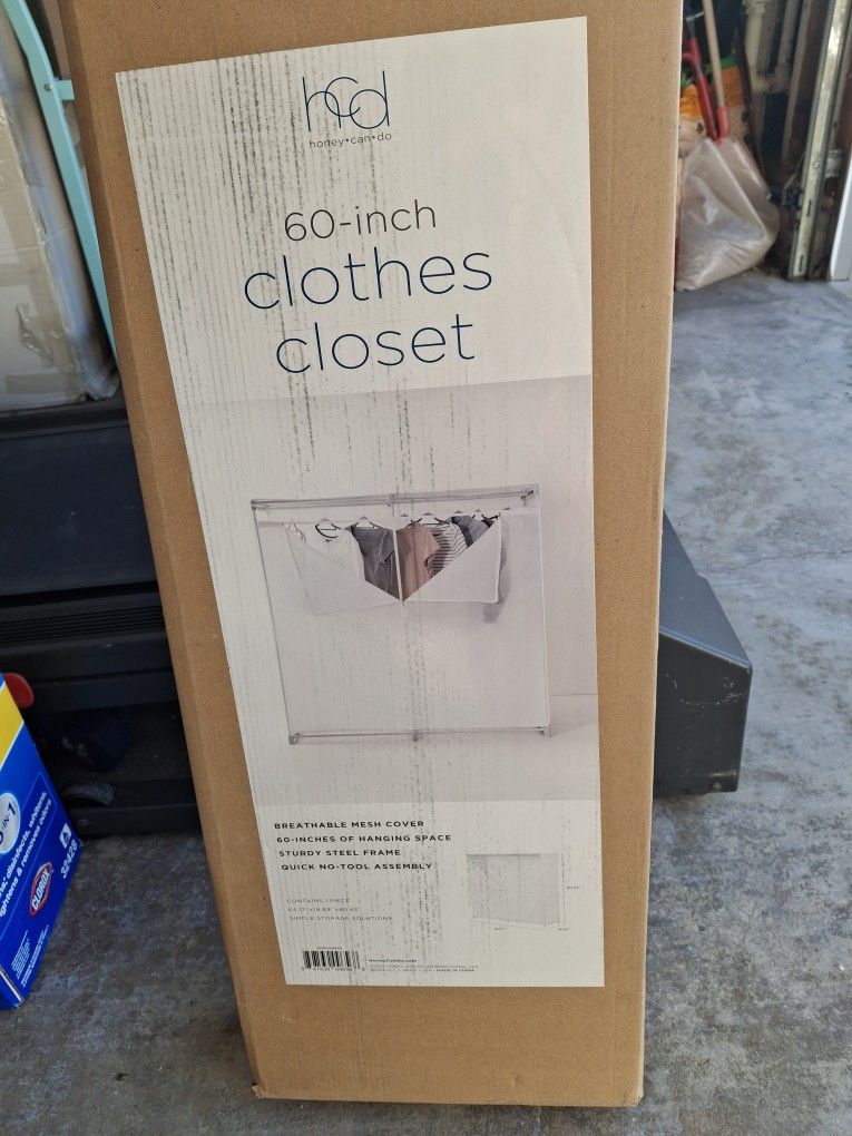 60" Assemble Yourself, Clothes Closet NEW