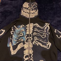 Black and blue Travis Scott skeleton hoodie