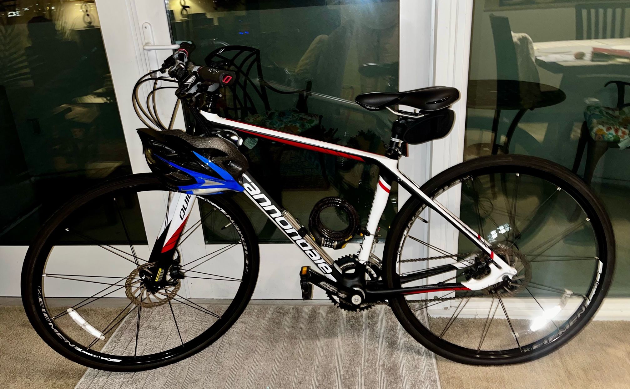 $3000. Excellent shape. Barely used. Cannondale bicycle. Carbon frame. Medium size. Twenty-two inches (56 cm). 