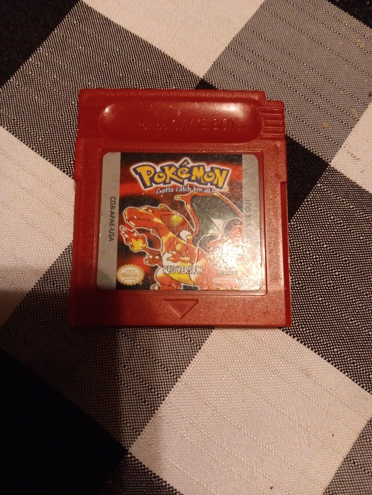 Vintage Pokémon Red Version For Gameboy Color