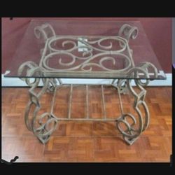 Glass Iron Table 