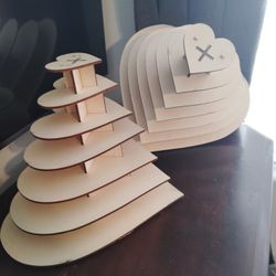  Wedding Wooden Heart Shaped Tower 