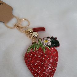 Strawberry Bling Bag Charm/Keychain
