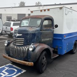 1941 Chevy COE With aluminum plumbers box on the back