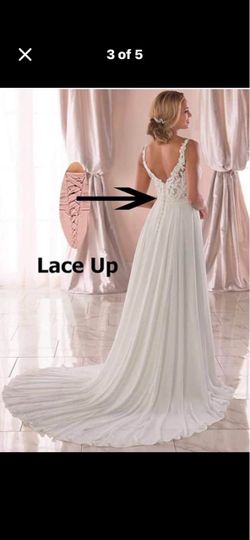 White wedding gown size 12