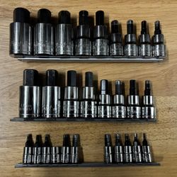 Blue point Snapon hex/allen wrench bit socket driver 28pc set SAE & Metric, Nice