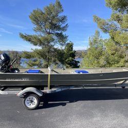 15’ Bass Tracker Jon Boat & Trailer 