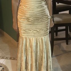 Gold Beautiful Gown Dress