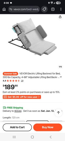 VEVOR Electric Backrest For Bed