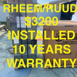 Rheem Ruud Air Conditioning New 10 Years 