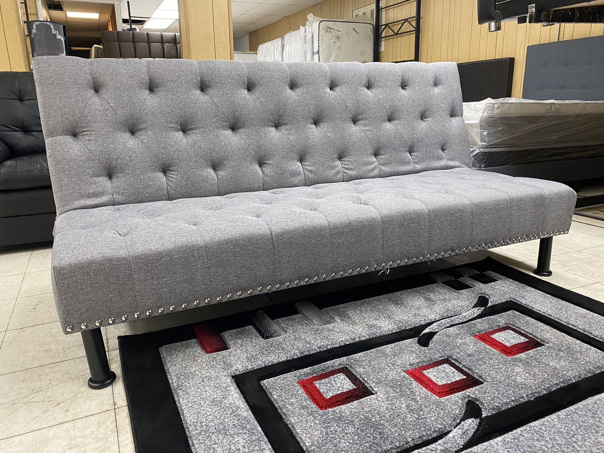 Grey futon