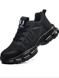 Hogent Steel Toe Shoes for Men Lightweight Comfortable Non Slip Work Shoes Women Puncture Proof Safety Sneakers for Industrial Construction & Daily Li