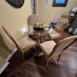 Dining Table and 4 Chairs Set 