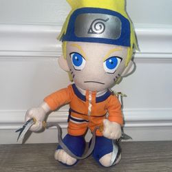 2002 Naruto Plush Holding Weapon Shonen Jump Great Eastern 9”…(#9)