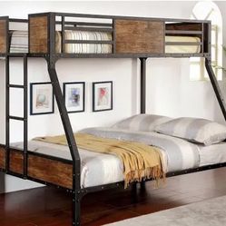 Twin Over Full Bunk Bed - Mattresses Included