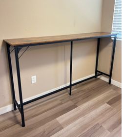 Rustic Brown - Industrial Bar Height Console Table 70.9in