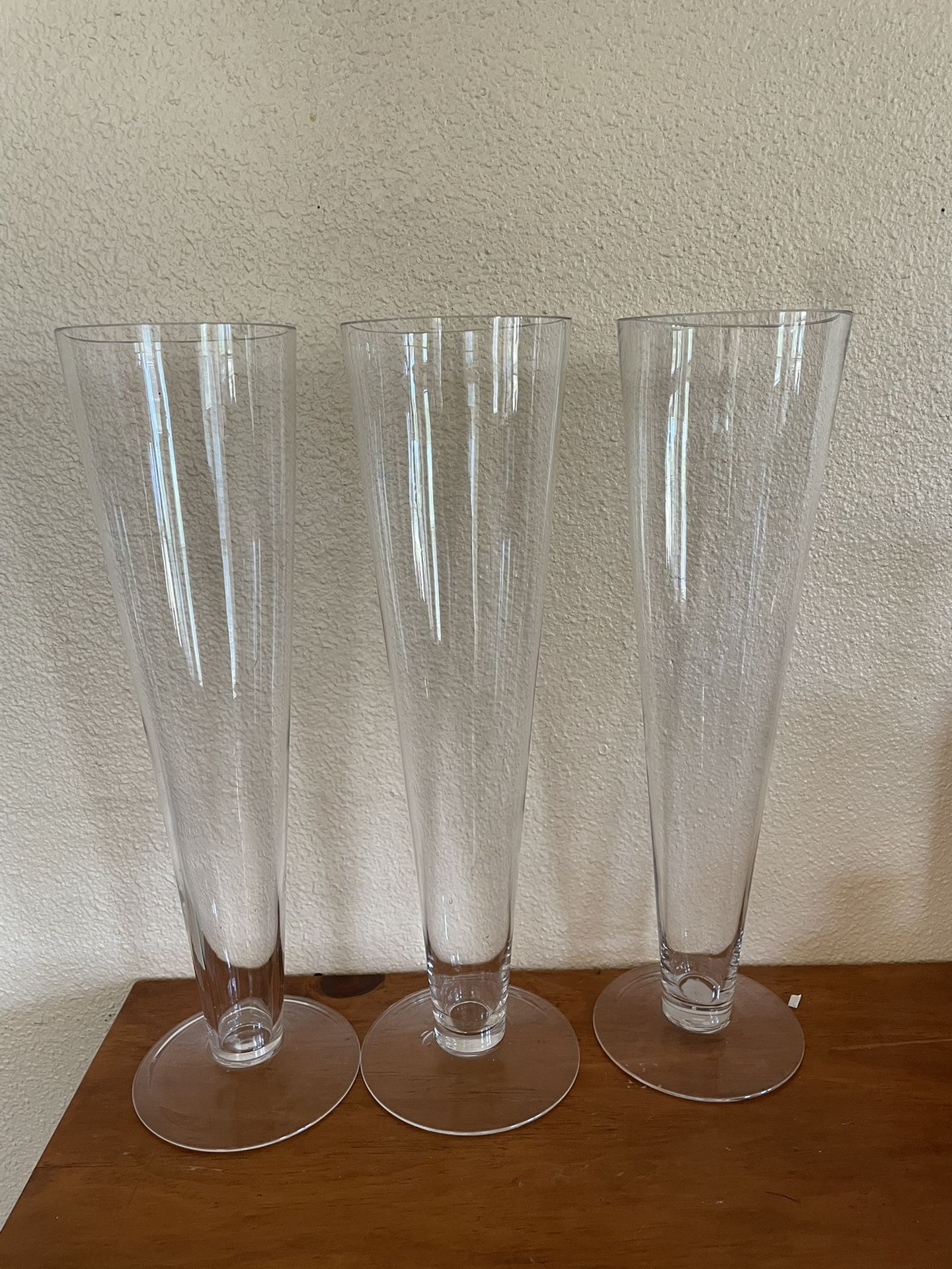 Glass Trumpet Vases