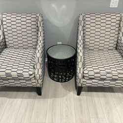 Accent Chairs And Table 