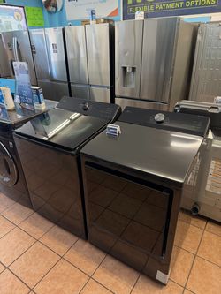LG 5.5 Cu Ft Washer And Gas Dryer Top Load Set