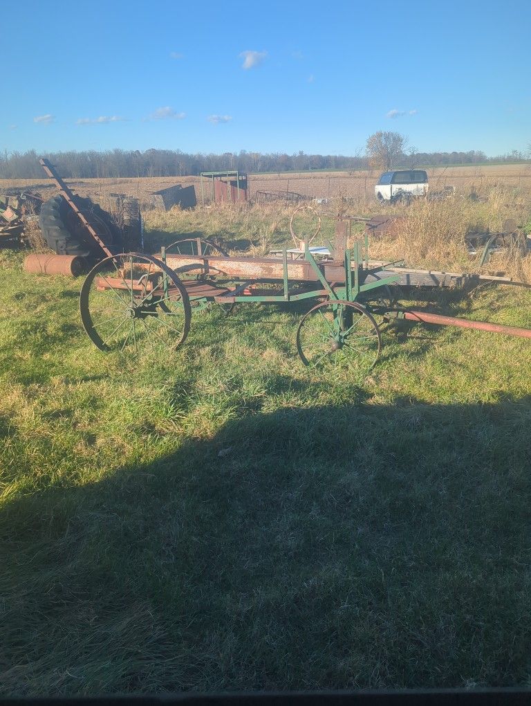 Old Iron Wheel New Idea Menure Spreader Wood Splitter Fram