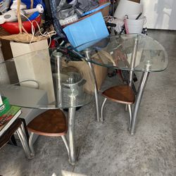 Two Glass Tables For $45 Both