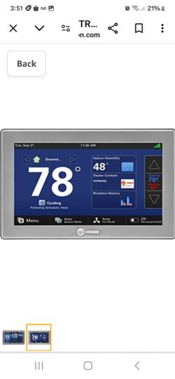 Trane Wifi Thermastat Smart Panel