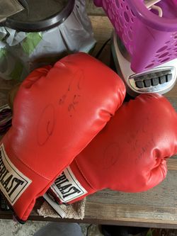 Oscar De Le Hoya Signed Gloves