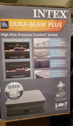 Queen Intex Air Mattress Bed Elevated 22 inches