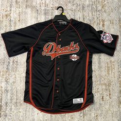 Arizona Diamondbacks Jersey Men's XL Black Y2K Embroidered Button Up True Fan