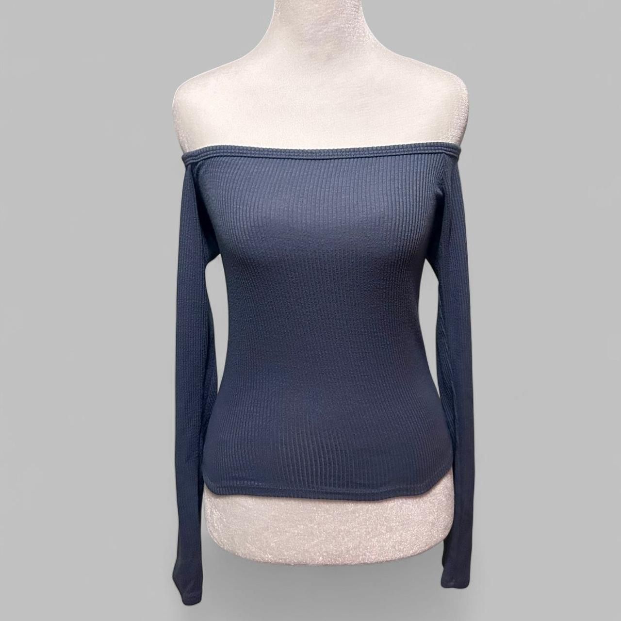 Blue Off The Shoulder Blouse